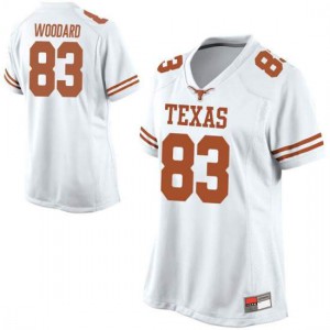 Womens Al'Vonte Woodard White University of Texas #83 Game Football Jerseys