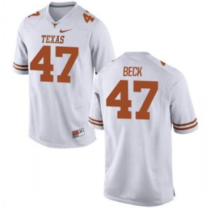 Mens Andrew Beck White UT #47 Authentic Official Jersey