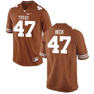 Men Andrew Beck Tex Orange Texas Longhorns #47 Game Alumni Jerseys