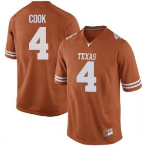 Mens Anthony Cook Orange University of Texas #4 Game Official Jerseys