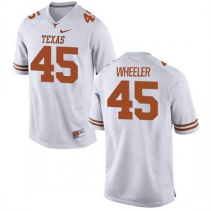 Men Anthony Wheeler White University of Texas #45 Authentic University Jerseys
