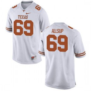 Youth Austin Allsup White Texas Longhorns #69 Game College Jersey