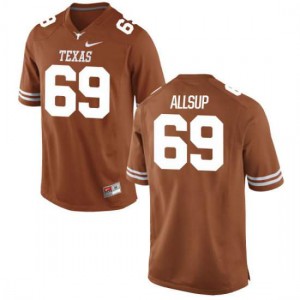 Youth Austin Allsup Tex Orange Texas Longhorns #69 Limited Embroidery Jersey