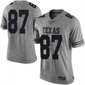 Men's Austin Hibbetts Gray Texas Longhorns #87 Limited Stitched Jersey