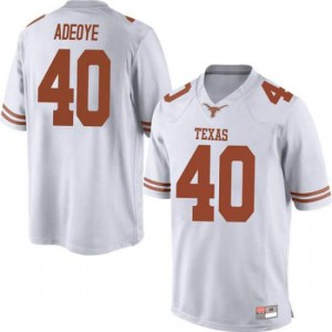 Men Ayodele Adeoye White Texas Longhorns #40 Replica High School Jerseys