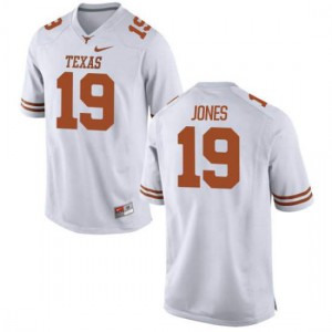 Men's Brandon Jones White University of Texas #19 Replica Official Jerseys