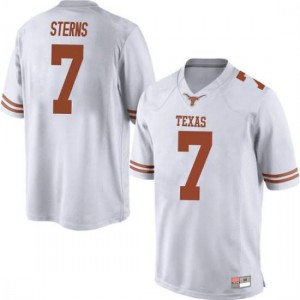 Mens Caden Sterns White University of Texas #7 Game Embroidery Jersey