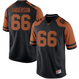 Men's Calvin Anderson Black Longhorns #66 Game Embroidery Jersey