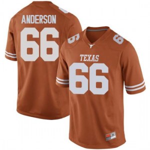Men's Calvin Anderson Orange University of Texas #66 Game Stitch Jersey