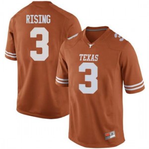 Men Cameron Rising Orange Texas Longhorns #3 Replica Official Jerseys
