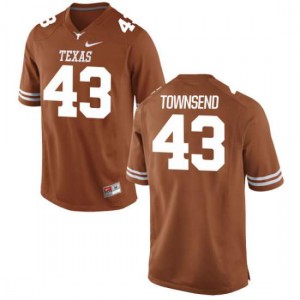 Mens Cameron Townsend Tex Orange Texas Longhorns #43 Authentic Stitched Jersey