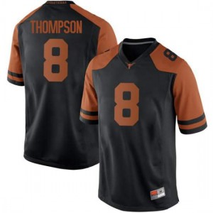 Mens Casey Thompson Black University of Texas #8 Game Player Jersey