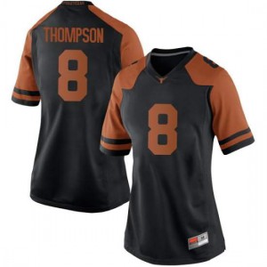 Women's Casey Thompson Black University of Texas #8 Game Stitched Jersey