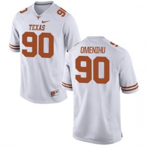 Youth Charles Omenihu White University of Texas #90 Authentic Player Jerseys