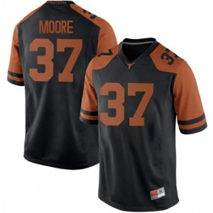 Men Chase Moore Black University of Texas #37 Game Football Jersey