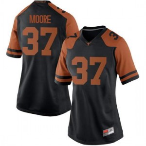 Womens Chase Moore Black Texas Longhorns #37 Replica Official Jersey