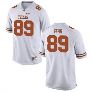 Youth Chris Fehr White UT #89 Authentic Stitched Jerseys
