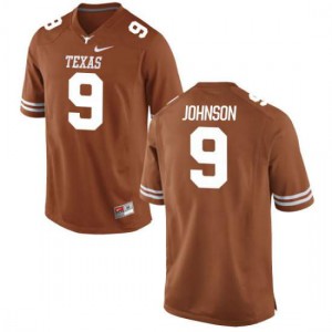Mens Collin Johnson Tex Orange Texas Longhorns #9 Game Football Jerseys