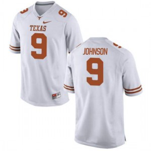 Youth Collin Johnson White University of Texas #9 Game Official Jersey