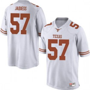 Mens Cort Jaquess White UT #57 Game High School Jersey