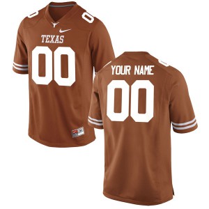 Youth Custom Tex Orange Texas Longhorns #00 Authentic Stitch Jersey