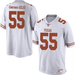 Men D'Andre Christmas-Giles White University of Texas #55 Replica Embroidery Jersey
