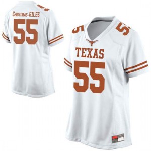 Women's D'Andre Christmas-Giles White University of Texas #55 Replica Official Jersey