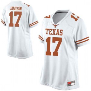 Womens D'Shawn Jamison White Longhorns #17 Game Stitched Jerseys
