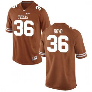 Men's Demarco Boyd Tex Orange UT #36 Game Stitched Jersey