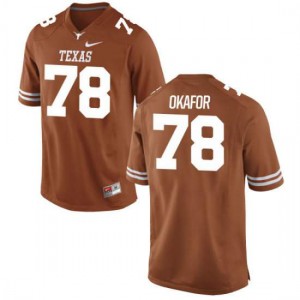Mens Denzel Okafor Tex Orange University of Texas #78 Authentic University Jersey