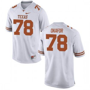 Youth Denzel Okafor White University of Texas #78 Game Embroidery Jersey
