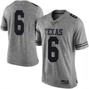 Men Devin Duvernay Gray University of Texas #6 Limited Stitched Jersey
