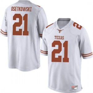 Mens Dylan Osetkowski White University of Texas #21 Replica NCAA Jerseys