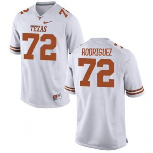 Mens Elijah Rodriguez White University of Texas #72 Limited Official Jersey