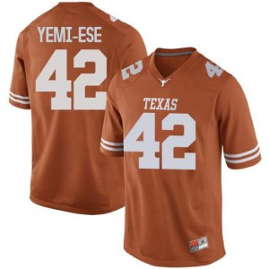 Men's Femi Yemi-Ese Orange Longhorns #42 Game University Jerseys