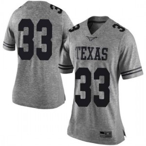 Women Gary Johnson Gray Texas Longhorns #33 Limited Stitched Jersey