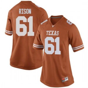 Womens Ishan Rison Orange University of Texas #61 Replica Stitched Jersey