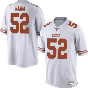 Mens Jackson Hanna White University of Texas #52 Game Official Jerseys