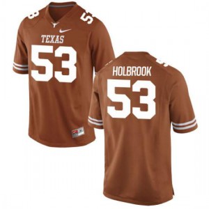 Men's Jak Holbrook Tex Orange Longhorns #53 Limited University Jerseys