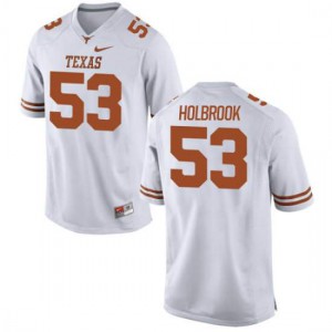 Youth Jak Holbrook White University of Texas #53 Authentic Football Jerseys