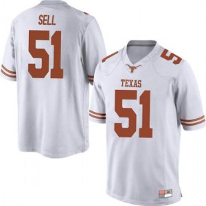 Men's Jakob Sell White University of Texas #51 Game Stitched Jersey