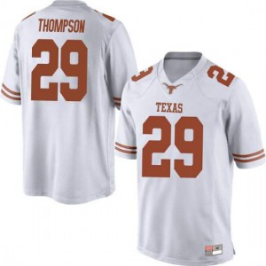 Mens Josh Thompson White Texas Longhorns #29 Game Player Jersey