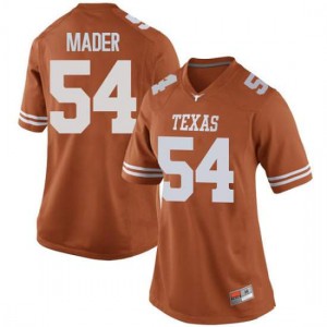 Women Justin Mader Orange University of Texas #54 Game Stitched Jerseys