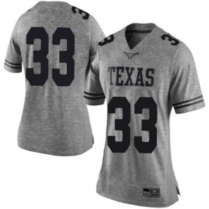 Women Kamaka Hepa Gray Texas Longhorns #33 Limited Football Jerseys