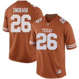 Mens Keaontay Ingram Orange Texas Longhorns #26 Replica NCAA Jerseys