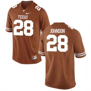 Men's Kirk Johnson Tex Orange Longhorns #28 Authentic Stitched Jersey