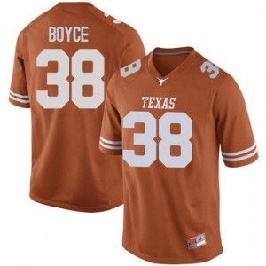 Mens Kobe Boyce Orange Texas Longhorns #38 Game Embroidery Jerseys