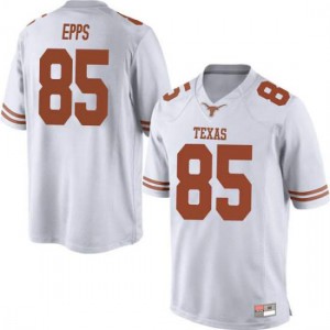 Men's Malcolm Epps White Longhorns #85 Game Official Jersey