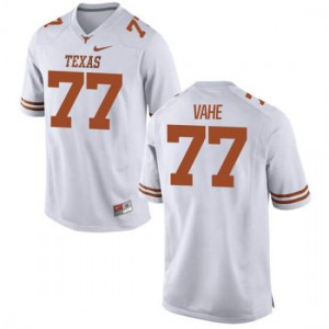 Womens Patrick Vahe White Longhorns #77 Game Embroidery Jersey