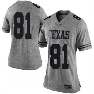 Womens Reese Leitao Gray University of Texas #81 Limited Football Jerseys